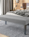 Velvet Long Bench Cover Stretch Soft Piano Stool Covers Rectangle Elastic Chair Cover All-inclusive for Dining Room Bedroom