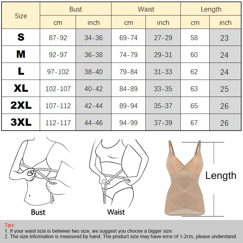 Women Built-In Bra Shapewear Camisole – Tummy Control Slimming Tank Top