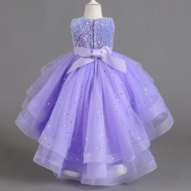 Sleeveless Ball Gown with Train Pageant and Recital Dress