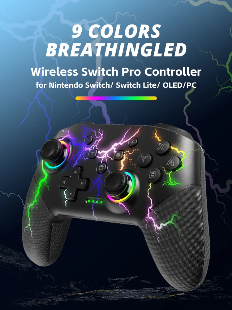 Wireless Pro Controller for Nintendo Switch / Switch Lite / OLED – 1000mAh Battery with Programmable Turbo Function