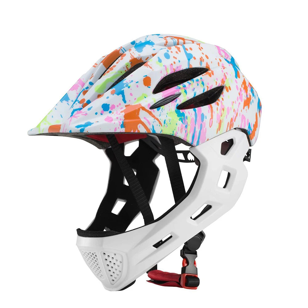 Adjustable Breathable  Bike Helmets  Lightweight Full Face Bicycle Helmet with LED Light 16 Openings for 46-54cm Head