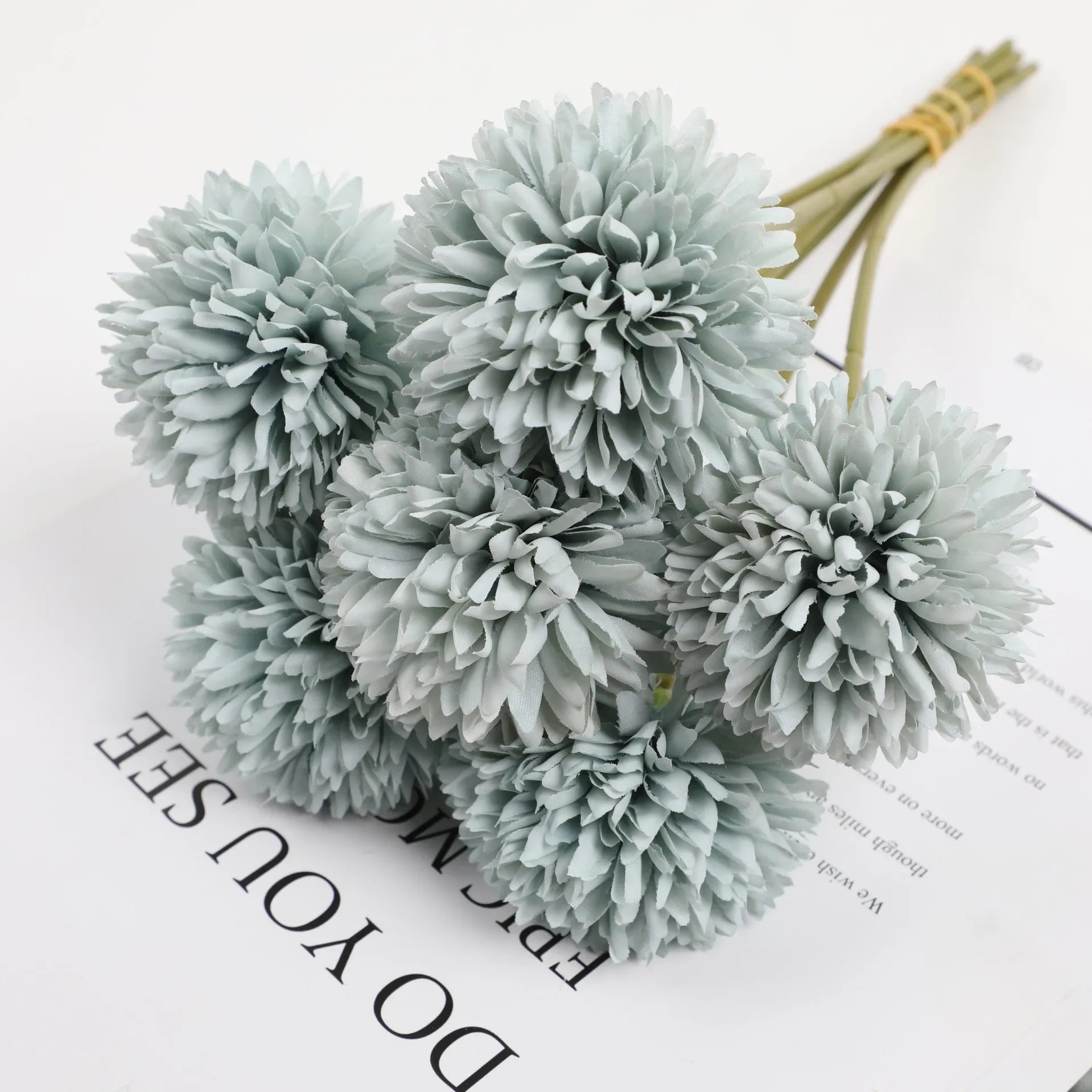 5pcs Artificial Hydrangea Flowers Bouquet for Home Flower Arrangement Decoration Wedding Table Christmas Decoration Dandelion