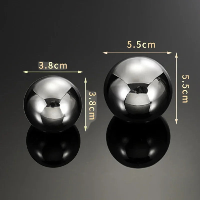 2pcs Large Whiskey Stones Round Stainless Steel Ice Ball Reusable Drink Cooler for Beer Wine Coffee Food Grade Bar Accessories