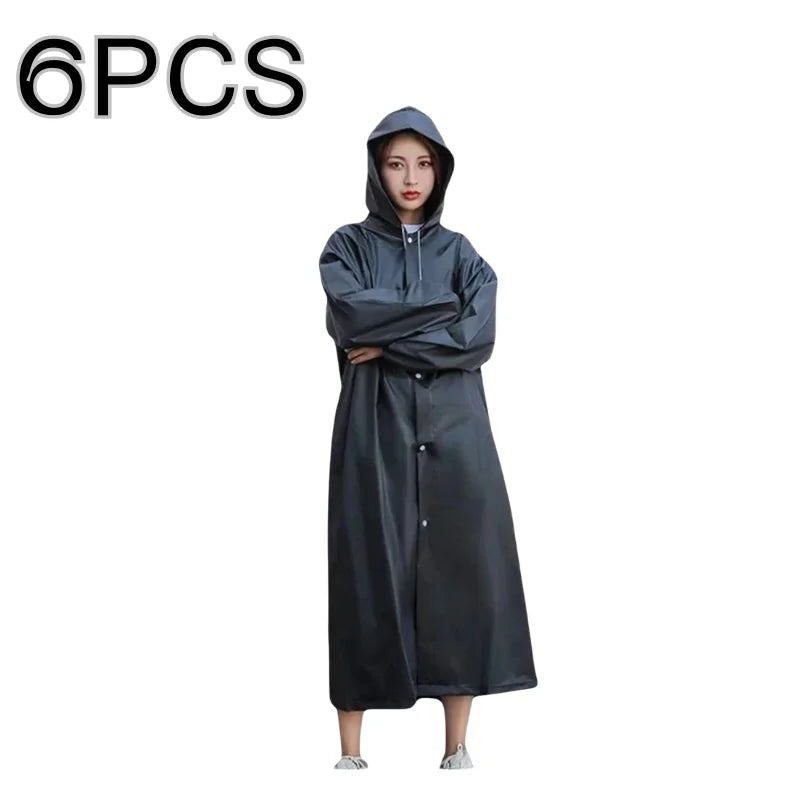 Portable Waterproof EVA Full Length Rain Poncho for Adults