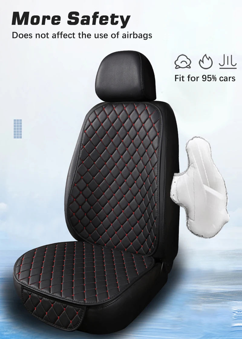 PU Leather Car Seat Cover Seat Back Cushion Minimalism Seat Cushion Universal Wear-resistant and Durable Four Seasons Pad Mat