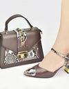 Latest Design Matching Nigerian Party Shoes and Bags for Ladies Patent Leather Shoes for Women Sandals African Bag and Shoe Sets