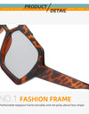 Big Frame Women's Sunglasses Retro Double Bridges Leopard Brown Gradient Eyewear Fashion Luxury Designer Sun Glasses