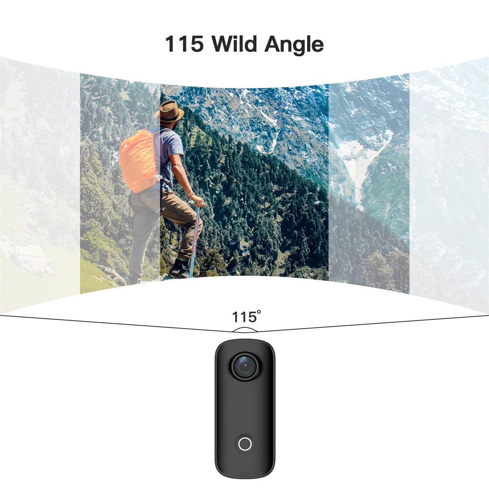 Mini 4K Action Camera with WiFi EIS and 30M Waterproof Case