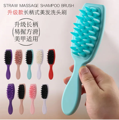 Silicone Shampoo Brush Head Scalp Massage Comb Clean The Scalp Thoroughly Body Massage Brush Bath Brush Salon Hairdressing Tool