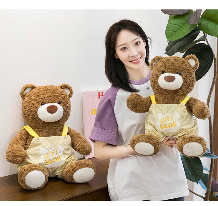 Kawaii Plush Teddy Bear Sitting Posture Stuffed Doll Soft Cute Cuddly Toy for Kids Birthday Xmas Gift Large Small Size Wholesale