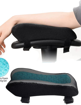 Ergonomic Armrest Pads- Office Chair Arm Rest Cover Pillow - Elbow Support Cushion for Computer, Gaming and Desk Chairs