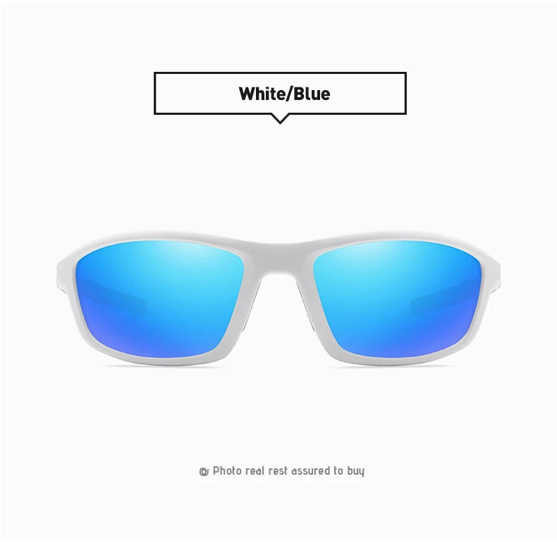 TR90 Polarized Outdoor Sports Sunglasses UV400 Mirror Anti-Glare Driving Glasses for Men Women