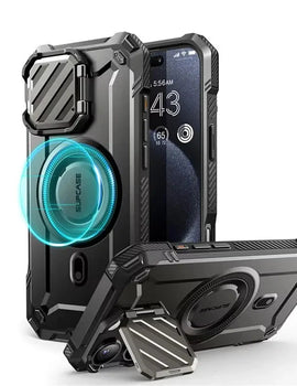 For iPhone 16 Pro Max Case 6.9" 2024 UB Mag XT Heavy Duty Rugged Strong Magnetic Phone Case with Camera Cover Kickstand