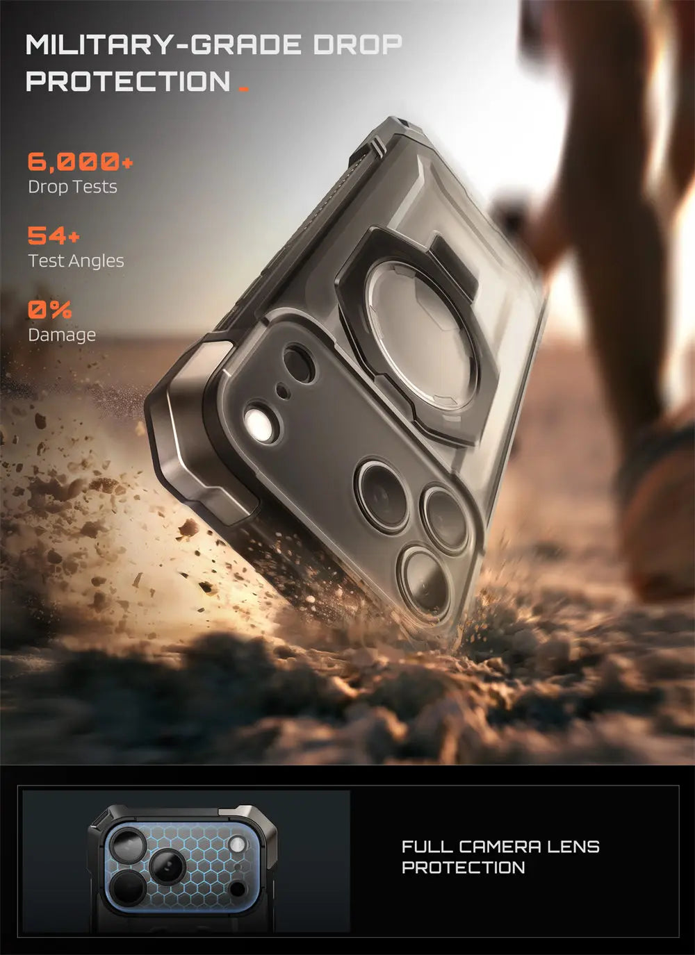 Rugged Magnetic Phone Case with Adjustable Kickstand for iPhone 17 Pro Max and iPhone 18 Pro Max