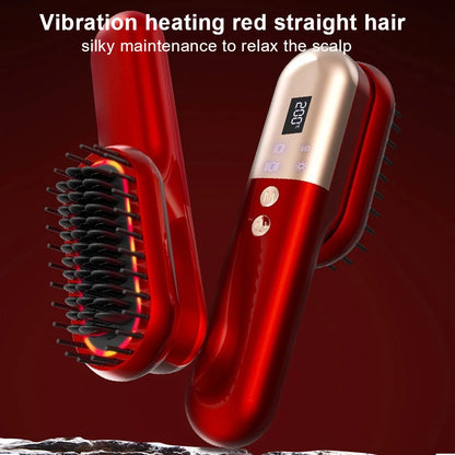 Wireless Straight Hair Comb Multi Functional Electric Head Massage Comb with Vibration Massage Function Hair Straightener