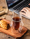 120/250/335ml Double-layer Glass Cup Hanging Ear Espresso Coffee Cup Anti-scalding Milk Brandy Wine Teacup Clear Mug Set