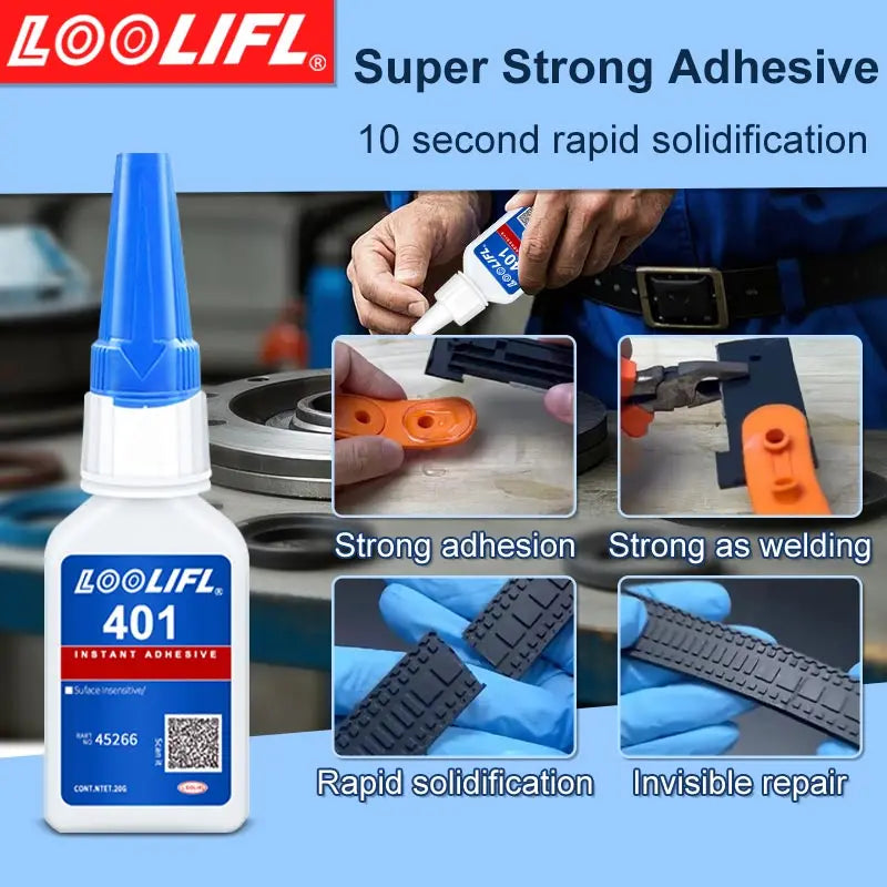 20ml 401 Instant Strong Super Glue Universal Superglue Mighty Instant Glue for Resin Ceramic Metal Glass Fast Dry
