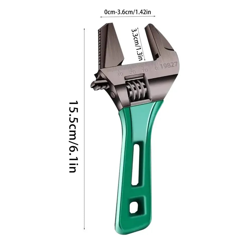 Adjustable Stubby Wrench Wide Opening Alloy Steel Forged Wrench With Short Handle Spanner Tools For Home Garage Workshop