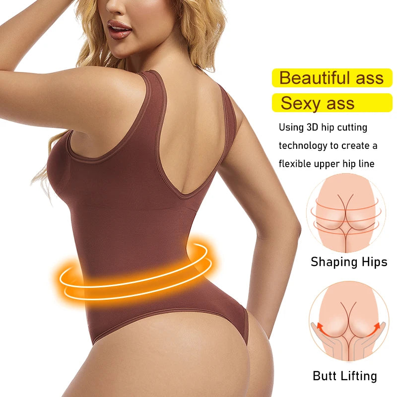 Women Backless Tank Bodysuit Shapewear – Tummy Control & Butt Lifter