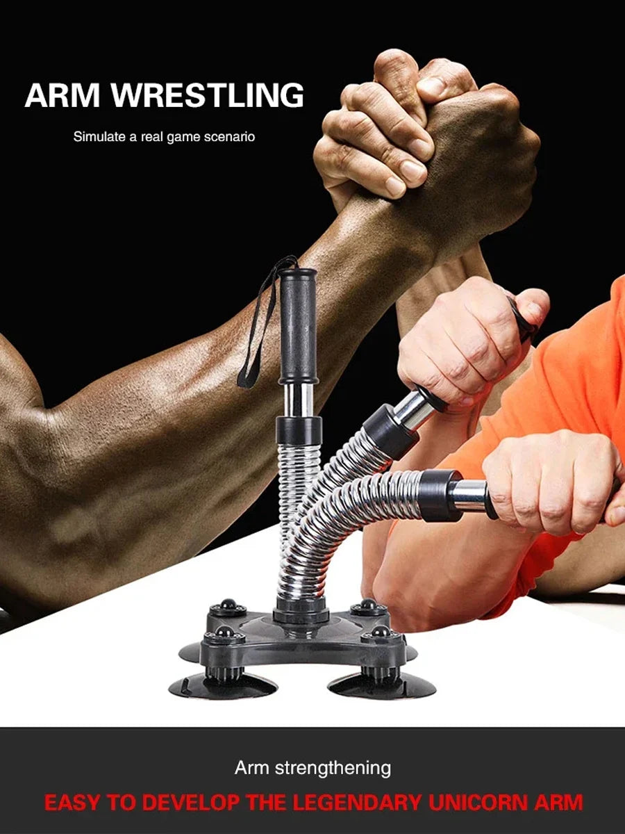 Arm Wrestling Hand Grip Exerciser,Muacle Power Strengthener for Portable Gym Home Spring Arm Strengthening Workout Equipment