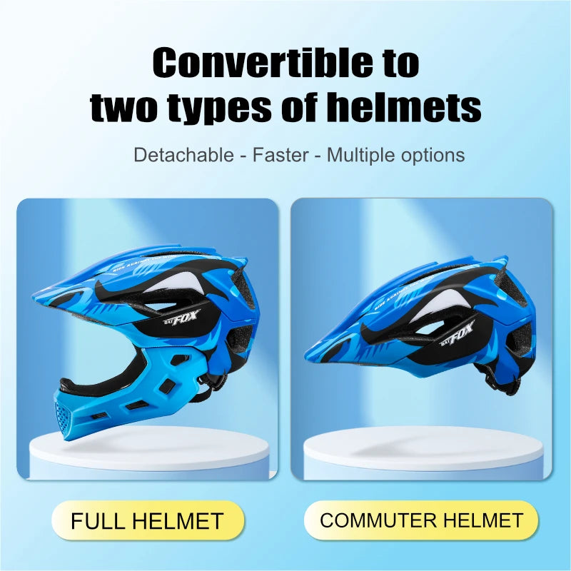 Kids Detachable Full Face Bike Helmet For Cycling And Outdoor Sports