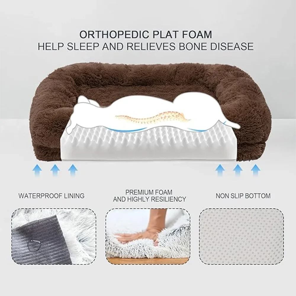 Winter Plush Pet Bed Sofa for Dogs and Cats