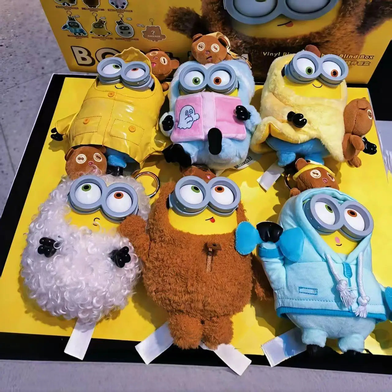 Cute Cartoon Character Vinyl Plush Keychain Bag Charm