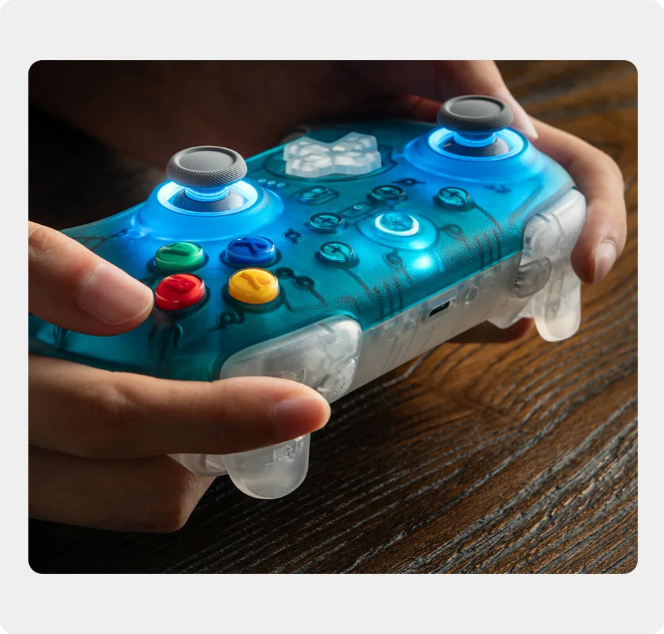 Wireless Gaming Controller with TMR Joysticks and Charging Dock for PC and Android