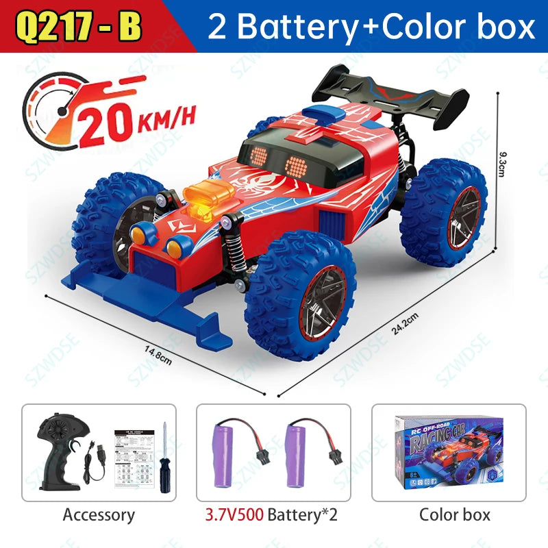 High Speed RC Car With LED Lights Sports Off-road 2.4GHz Remote Control Climbing Vehicles Cars Toys for 's Toy