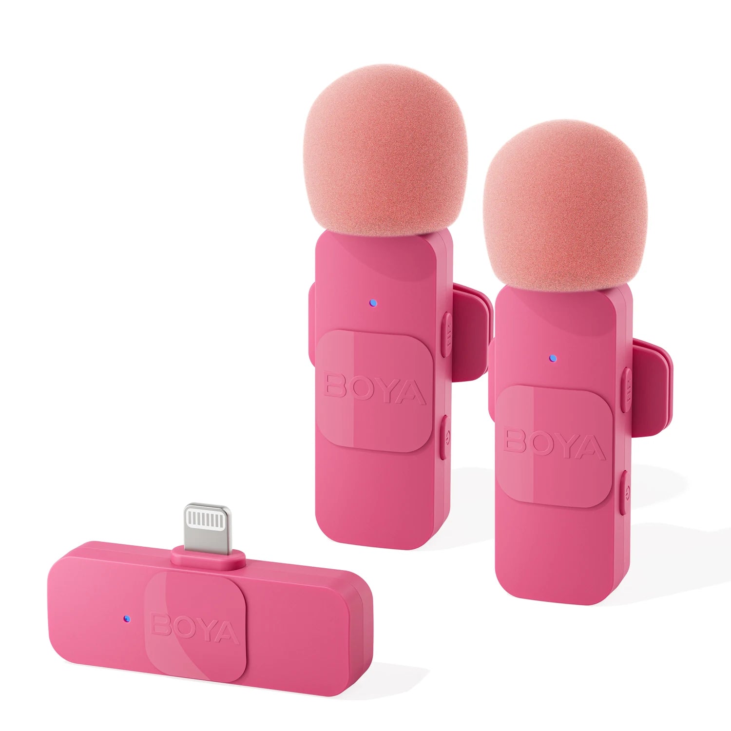 BY-V2-P Wireless Lavalier Microphone Portable Audio Video Recording Mini Mic for iPhone Android Vlog Gaming Phone Mic