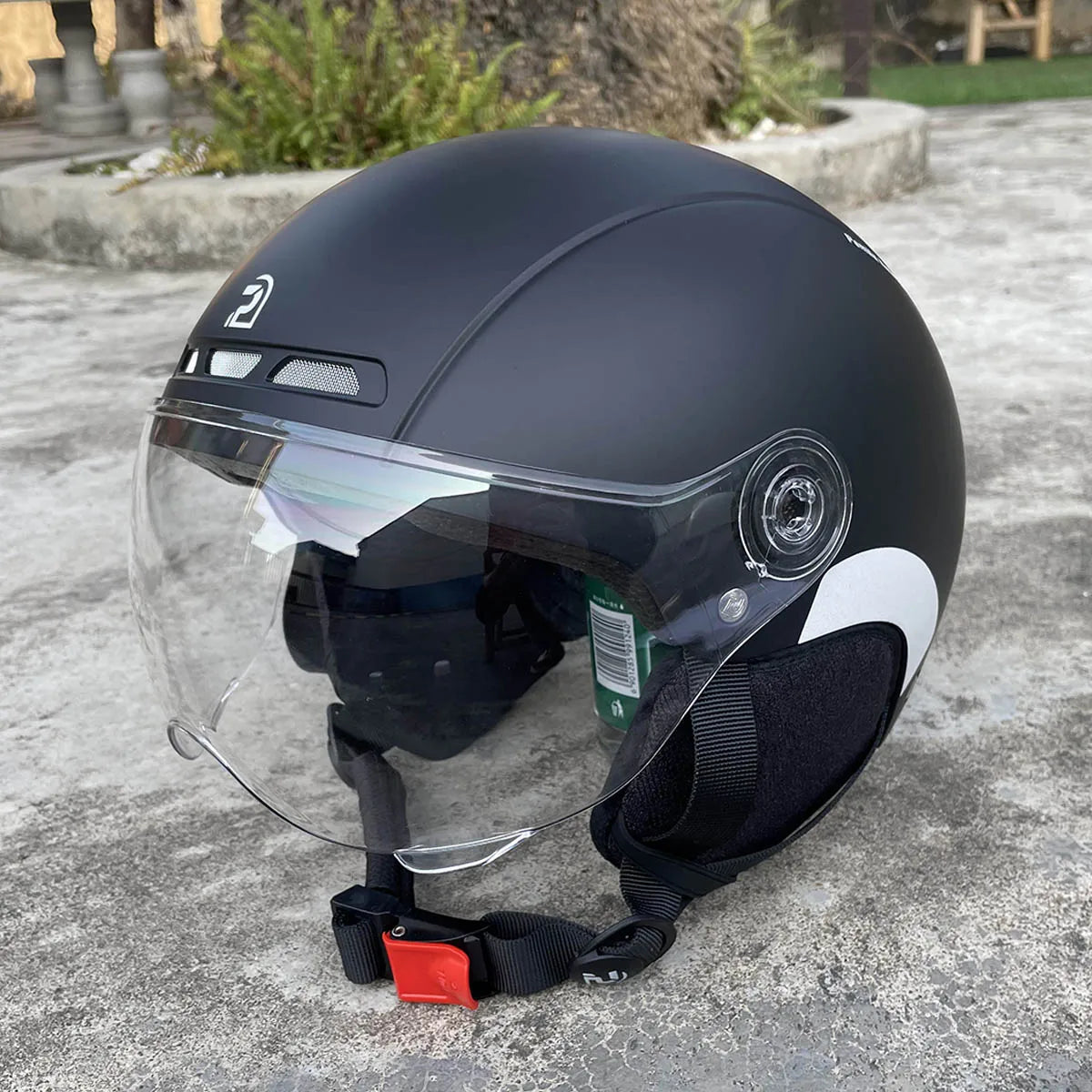 Adult Cycling Helmet With Goggles Ear Protection And Removable Lining