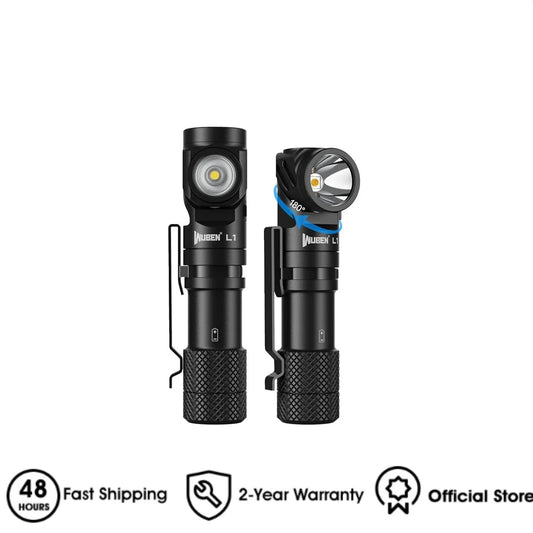 2000 Lumen Rechargeable Swivel Head Dual Beam LED Flashlight With Magnetic Tail