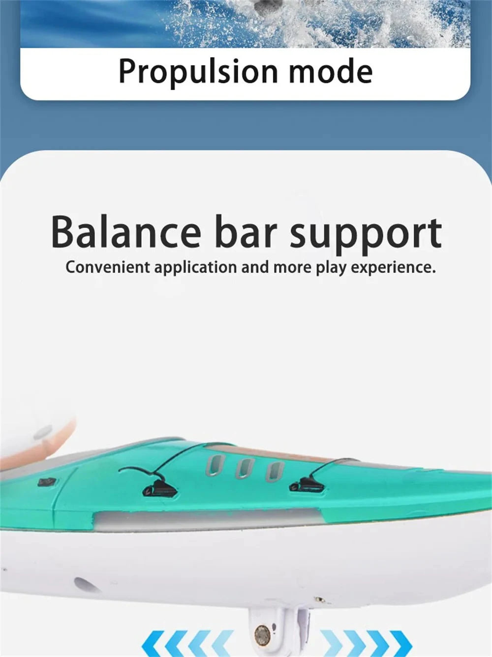 Rc Boat Kayak Racing Ship 2.4G Remote Control Rowing Boat Paddling Water Competition Games Summer Outdoor Toy for Boys Gift