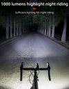 1000LM Bike Light Front Lamp Type-C Rechargeable LED 4500mAh Bicycle Light Waterproof Headlight Bike Accessories