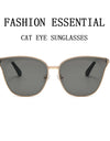 Cat Eye Sunglasses Women Luxury Oversized Fashion Glasses Vintage Pink Shades