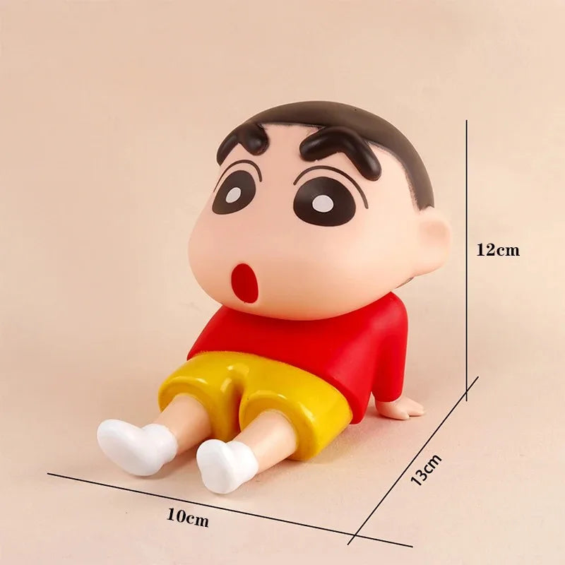 Crayon Shin Chan Anime Figure Phone Holder Desktop Ornament