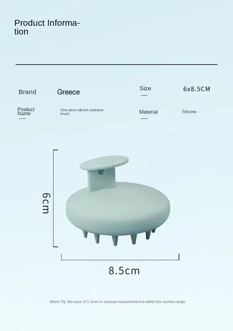 Full Silicone Scalp Massage Shampoo Brush,Head Scrubber with Soft Bristles,Women/ Hair Comb Hairbrush