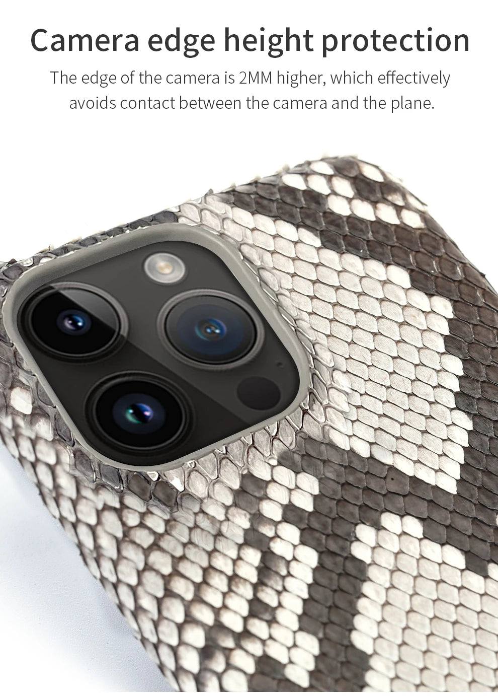 100% Genuine Python Leather Phone Case For iPhone 16 15 14 Pro Max 16Pro Plus Luxury Shockproof Protect Back Cover