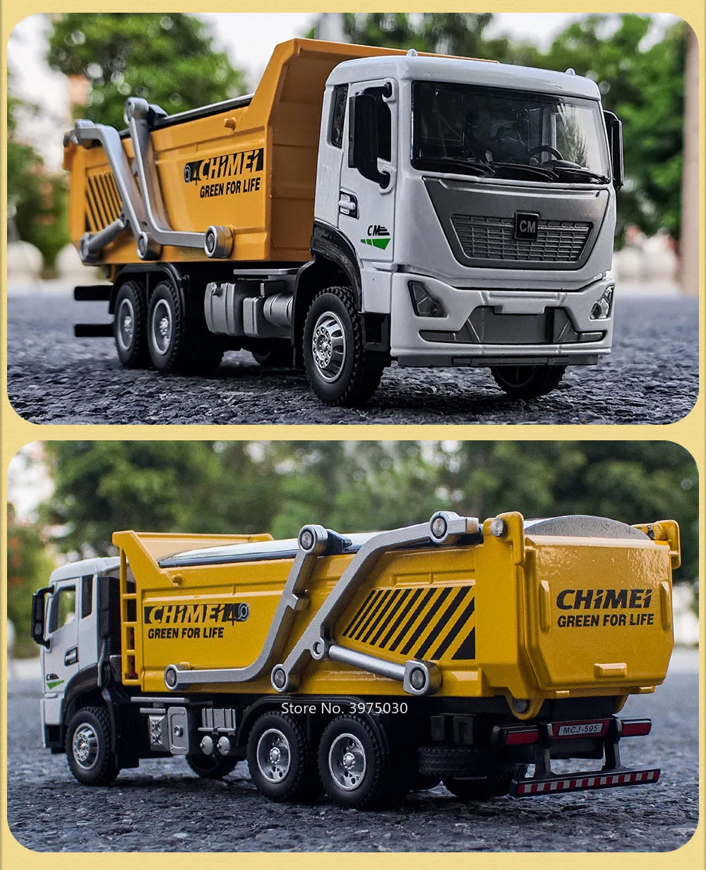 1/32 Dregs Transportation Vehicle Alloy Diecast Toy Model Cars Light Sound Muck Truck Doors Opened Engineering Vehicles