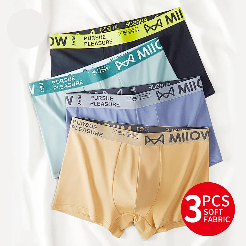 3-Pack Men’s Cotton Graphene Boxers – Soft, Antibacterial, 4XL Underwear