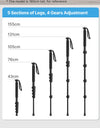 Metal Tripod Monopod for Camera DSLR Smartphone Monopod Stable and Portable Selfie Stick Hiking Pole Stick