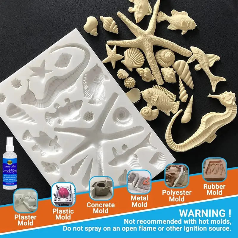 3.5oz Epoxy Mold Release Spray – Quick-Drying Silicone Oil Non-Stick Demolding for Resin & Candle Making