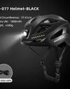 Bicycle Light Helmet Type-C Rechargeable Front + Rear Light Warning Bike Helmet Head Safety MTB Road Cycling Helmet