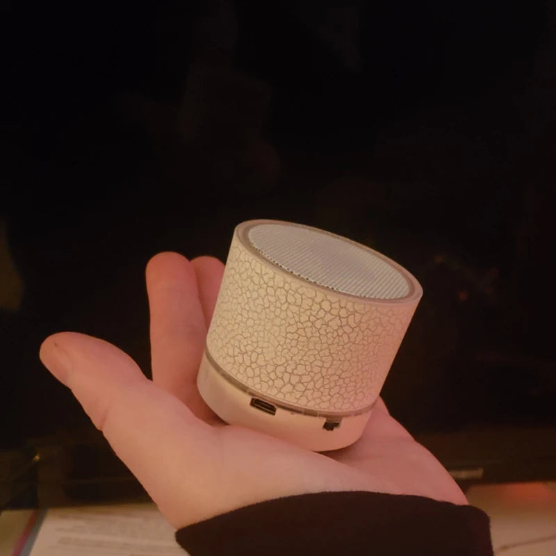 2024 new cracked speaker Portable Wireless Mini Bluetooth Speaker,AICase Super Bass Stereo Rechargeable Speaker with LED Lights