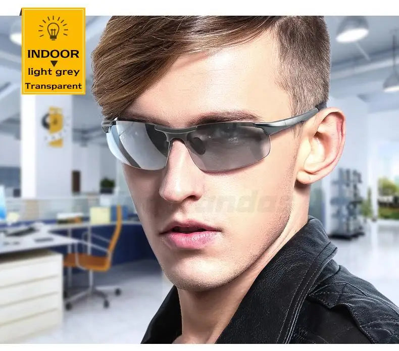 Aluminum Photochromic Polarized UV400 Mirror Driving Sunglasses for Men Women