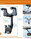360 Car Phone Holder Rearview Mirror Mount Car Bracket Navigation GPS Stand Foldable Adjustment Mobile Cell Phone Support in Car