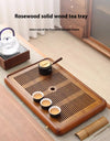 Tea Tray Home Small Solid Wood Pear Wood Dry Soaking Platform Water Storage Tea Set Tea Tray Wooden Tray