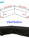 Corner Outdoor Sofa Cover Garden Rattan Corner Furniture Cover V Shape Waterproof Sofa Protect Set All-Purpose Dust Covers