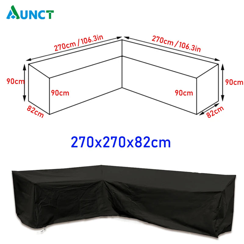 Waterproof V Shape Outdoor Sofa Cover Garden Rattan Corner Furniture Dustproof Rain Snow Protector