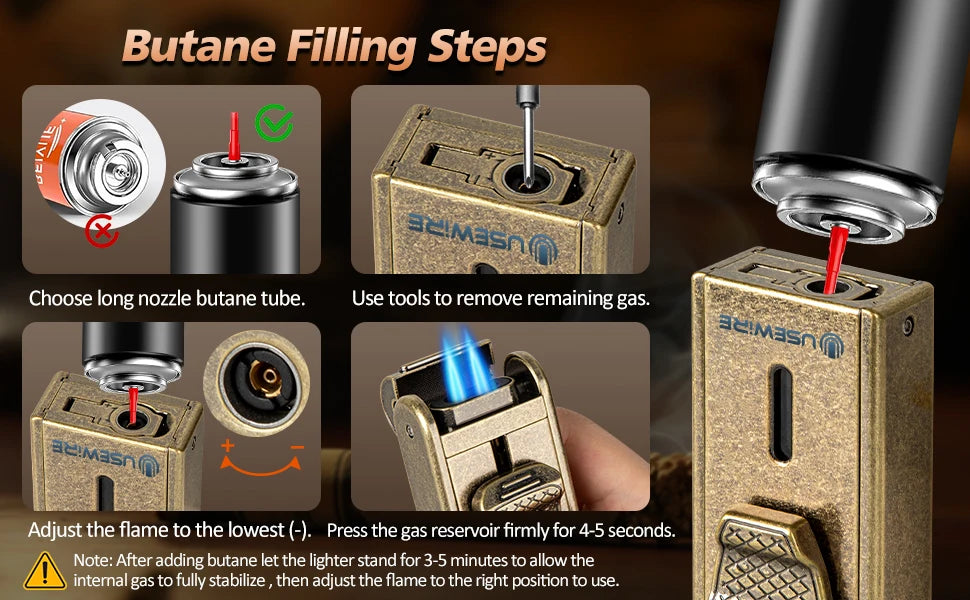 Leather Cigar Humidor with Cigar Lighter,Built-in Straight Cigar Cutter and Cigar Punch,Humidifier and Cedar Tray